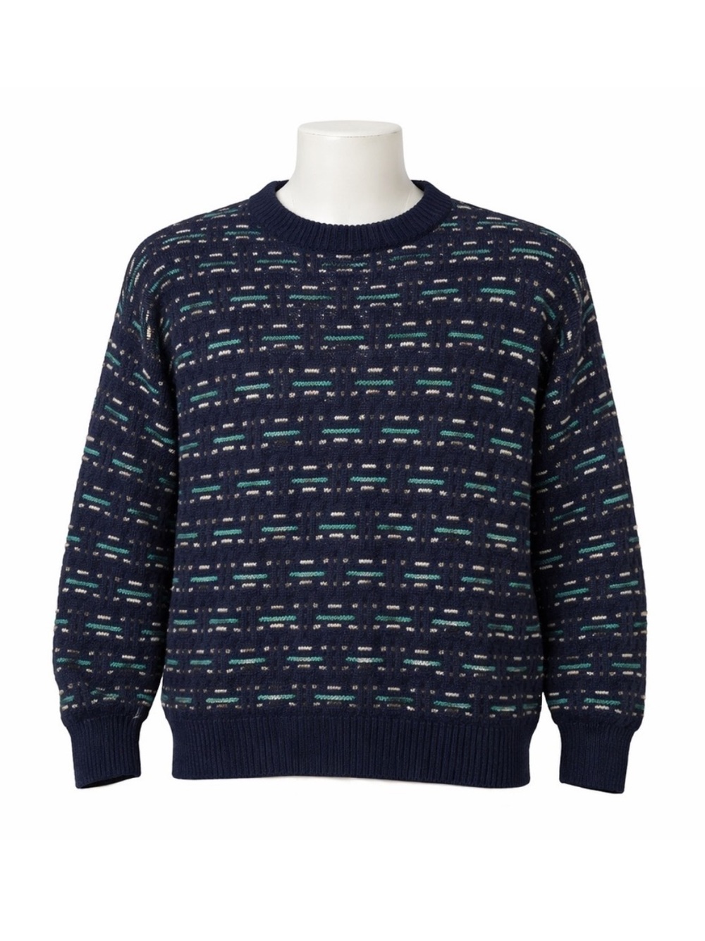 Size‎ M American Spirit Men’s Vintage Grandpa Sweater Blue USA Made 100% Cotton